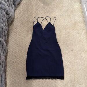 dark blue alice + olivia brand new blue dress Size S never warn with tags